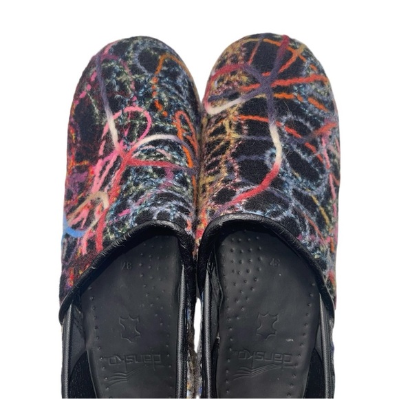 Dansko Clogs Women’s‎ Size 37 EU Multicolour Yarn Design Wool Scribble Shoes - Picture 6 of 9